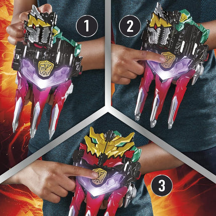 PLAYSKOOL HEROES Power Rangers Dino Knight Morpher Electronic Toy, Lights and Sounds Includes Dino Knight Key Inspired by Red Ranger Morpher in Season 2 Ages 5 and Up, Multicolor, (F3950)