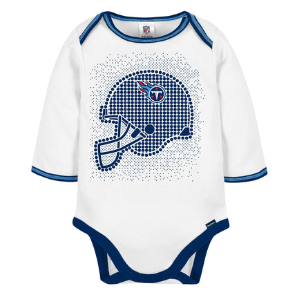 Gerber Conjunto de 3 piezas de camiseta, pantalón con pies y gorro de la NFL para bebés, Tennessee Titans, 0-3 meses