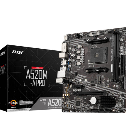 MSI A520M-A PRO V1 Gaming Motherboard (AMD Ryzen 5