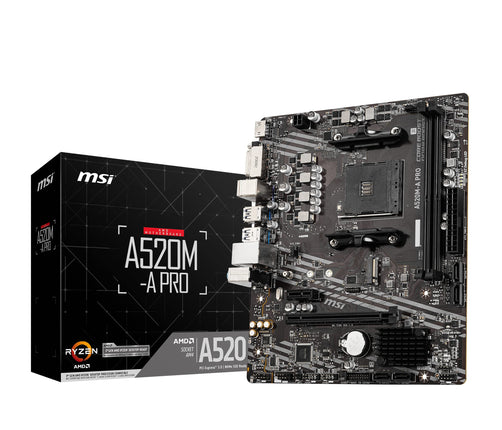 MSI A520M-A PRO V1 Gaming Motherboard (AMD Ryzen 5