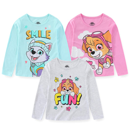 Nickelodeon Girl's 3-Pack Paw Patrol Long Sleeve G