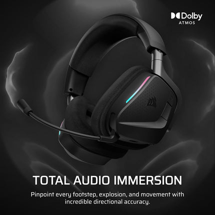 Corsair Void V2 MAX Wireless Bluetooth Gaming Headset - 2.4GHz, Dolby Atmos, Sonarworks SoundID, Up to 70 Hours Battery, Quick Charge, Clear Microphone - PC, PS5, PS4, Switch, Mobile - Carbon
