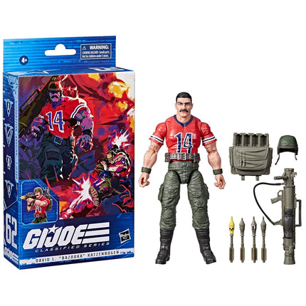 G.I. Joe Classified Series David L.Bazooka Katzenbogen Action Figure 62 Collectible Premium Toy with Accessories 6-Inch-Scale Custom Package Art