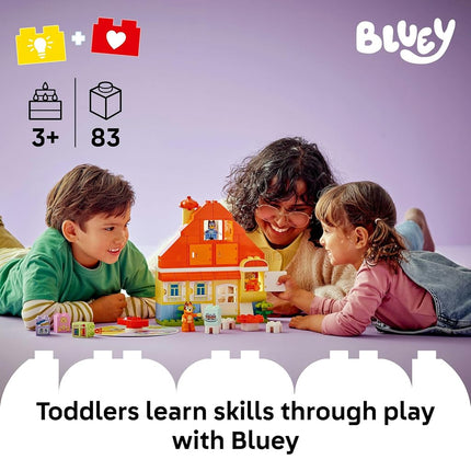 LEGO® DUPLO® Bluey: Bluey’s Family House with Memory Game 10459 2-in-1 Interactive Toy Combines Family Recall Fun with Pretend Play Inspired by the TV Show, Toy for Ages 3 Plus