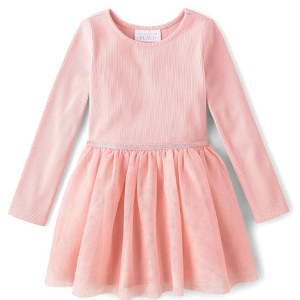 The Children's Place Baby-Girls and Toddler Tutu Dresses, Glitter Lt Plum, 5T