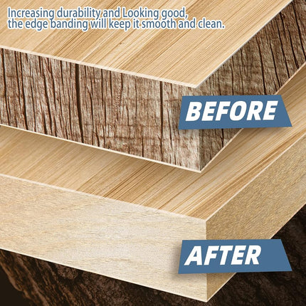 ZYJT Birch Edge Banding, 5/8 inch x 25ft roll of Veneer Edge Banding, Pre-glued Flexible Real Wood Tape for Cabinet Repair and Furniture Restoration