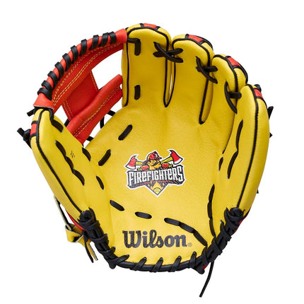 Wilson 2026 A450 Firefighters 11" Baseball Glove Field Frame Right Hand Throw Yellow/Red/Black