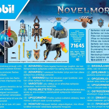 Playmobil 71645 Novelmore: Armoured Guard, including two knights, a horse, and valuable armour, action-packed play sets suitable for children ages 4+