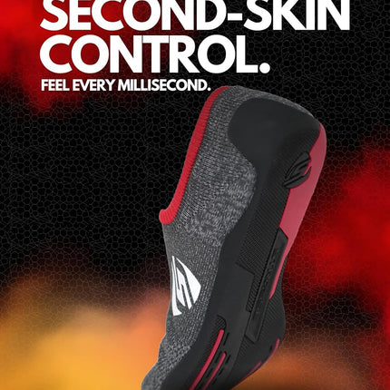 STRASSE SIM Running Shoes - Lightweight and thin sole for maximum pedal control | Comfortable for all running games and SIM platforms | Non-slip grip, breathable fit, Red, X-Small
