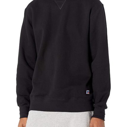 Sudadera de felpa prémium Russell Athletic para hombre, mezcla de algodón 2.0, color negro, talla S