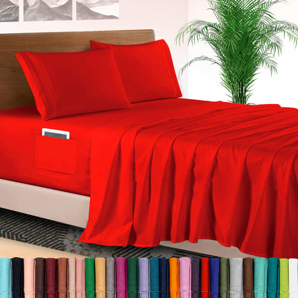 Elegant Comfort 4-Piece Bed Sheet Set - Luxury Bed