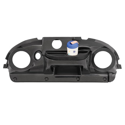 Funda de salpicadero ALMULOO compatible con todos los coches de golf Club Car Precedent, salpicadero de corte redondo, ABS de fibra de carbono