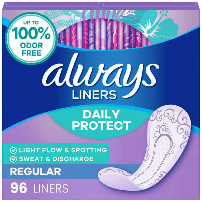 Always Daily Protect Liners, Regular Length, Unsce