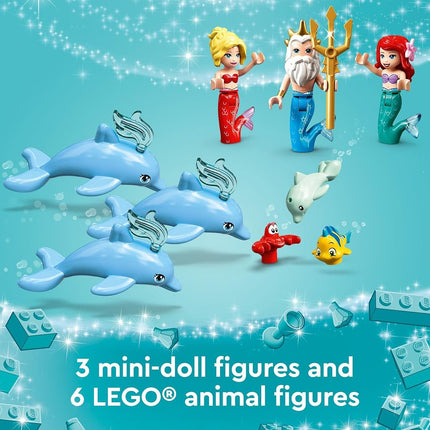 LEGO Disney Ariel's Underwater Palace 43207 Building Kit; A Fun Mermaid Princess Buildable Toy for Kids Aged 6+ (498 Pieces)