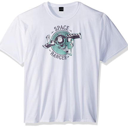 Disney Men's Toy Story Buzz Lightyear Soar Space Ranger Graphic T-Shirt, White, Small