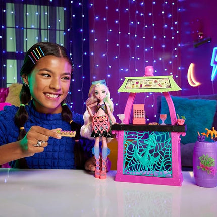Monster High Doll and Playset, Lagoona Blue Scare-adise Island Snack Shack with Food Accessories and Color Change Drinks, HRP70