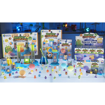 Learning Resources Beaker Creatures Reactor Pods (set de 6) - Kit de ciencia para niños a partir de 5 años