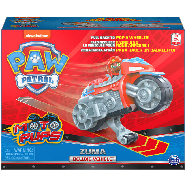 PAW PATROL Moto Pups - Zuma - Retraction Motor - Wheelie Function - Toy Vehicle
