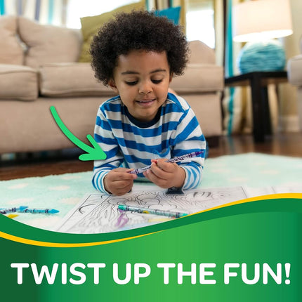 CRAYOLA Twistables Colouring Crayons - Assorted Colours (Pack of 12), Simply Twist for More Colouring Fun - No Need to Sharpen! Ideal for Kids Aged 3+