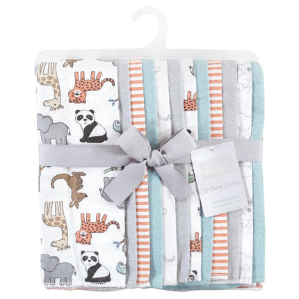 Lot de langes en flanelle de coton unisexe Hudson Baby, motifs animaux du zoo, taille unique