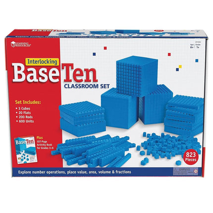 Learning Resources LER6358 Interlocking Base 10 Class Set