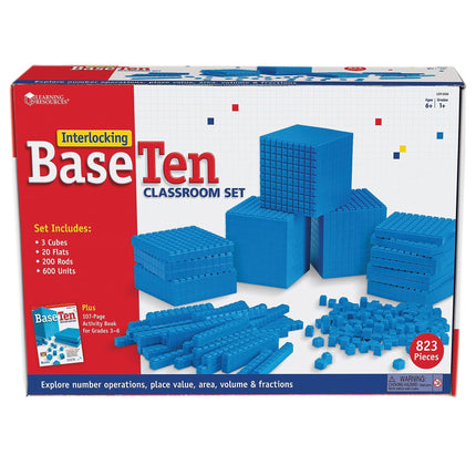 Learning Resources LER6358 Interlocking Base 10 Cl