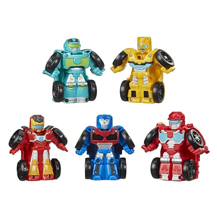 TRANSFORMERS Playskool Heroes Rescue Bots Academy Mini Bot Racers Converting Robot Toy 5-Pack, 2-Inch Collectible Toy Cars (Amazon Exclusive)