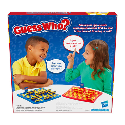 Hasbro Gaming Guess Who? Board Game with People and Pets, The Original Guessing Game for Kids Ages 6 and Up, Includes People Cards and Pets Cards