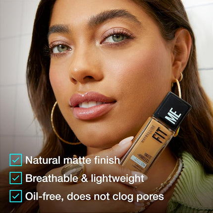 Maybelline New York Fit Me Matte & Poreless Mattifying Liquid Foundation - Mocha 360