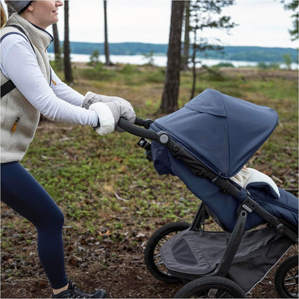 UPPAbaby CozyHandmuff - Easily Attaches to Stroller Handlebars - Ultra-Plush, Weather-Proof Hand Protection - Callum (Stone Blue)