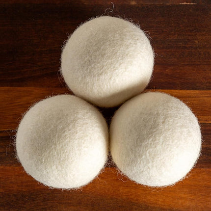 GE Appliances Wool Dryer Balls, XL Reusable Natural Fabric Softener Made of 100% Pure New Zealand Wool, Set of 3