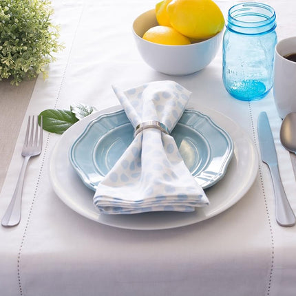 DII 100% Cotton, Machine Washable, Everyday Chambray Kitchen Tablecloth for Dinner Parties, Summer & Outdoor Picnics - 70" Round Seats 4 to 6 People, Chambray Natural