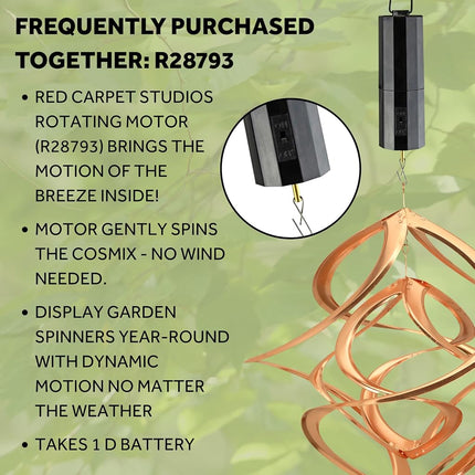Red Carpet Studios 91058 14-Inch Cosmix Helix Wind Spinner, Deluxe with Hanger Copper Finish