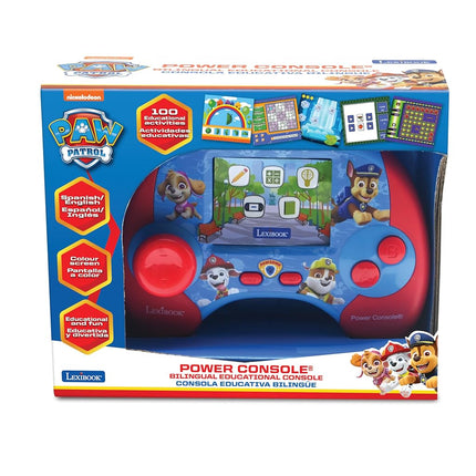 Lexibook, Paw Patrol Power Console - Educational Bilingual Game Console with 100 Activities in English/Spanish, JCG100PAi2
