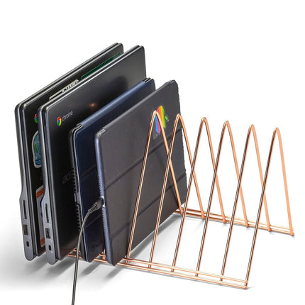 Officemate Triangular Wire File Sorter, Rose Gold 