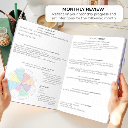 Clever Fox Planner PRO Hourly, Undated Weekly & Monthly, Lavender