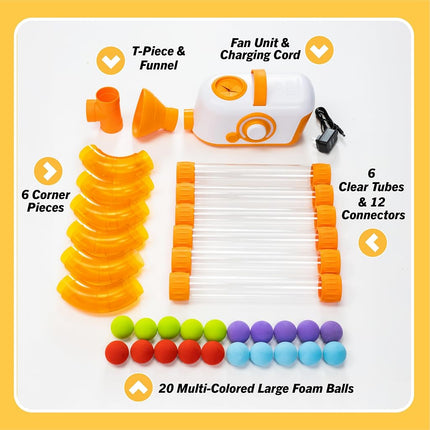Tomy Fat Brain Toys The Original Air Toobz 3+, Air-Powered STEM Building Toys for Kids and Teens | Air Tube Science Experiments for Ages 3 Years & Older