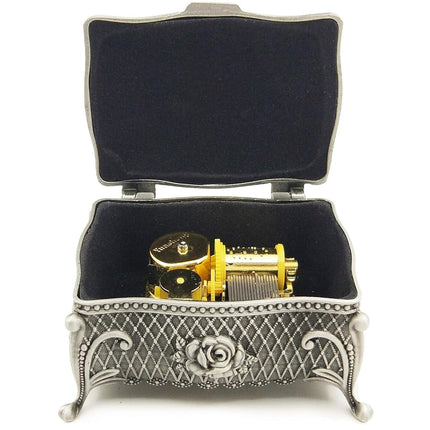 falado Wingostore Emboss Alloy Metal Music Box Wind Up and Golden Movement Music Box for Christmas/Birthday/Valentine's Day (EmbossAlloyPattern2YMSS, You are My Sunshine)
