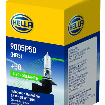 HELLA 9005P50 +50 Performance Bulb, 12V, 65W