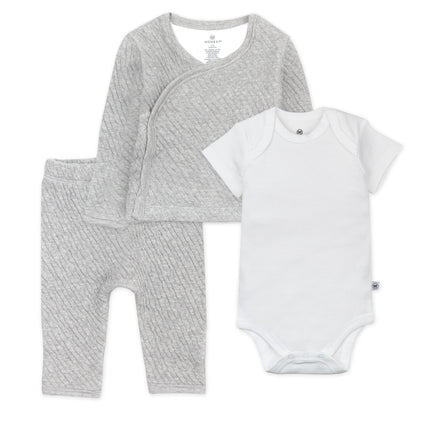 HonestBaby 3 Piece Kimono Set Organic Cotton Pants
