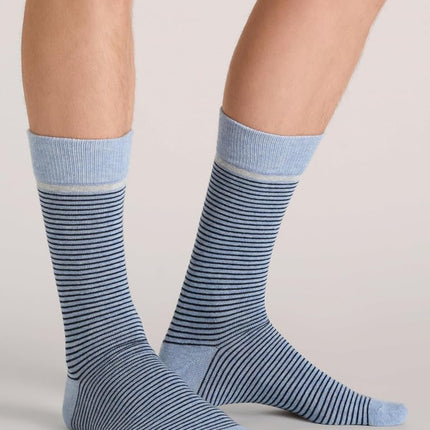 Ted Baker Men's 3 Pack Pattern Crew Dress Socks, Denim Heather/Navy, One Size