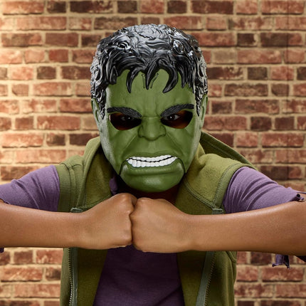 Marvel Studios Spider-Man: Brand New Day Savage Hulk Talk'n Electronic Mask Role Play Toy, Super Hero Costume Mask and Toys for Kids, Ages 5+