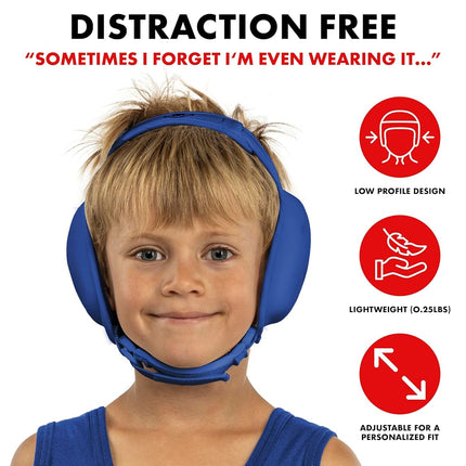 Matman Wrestling Headgear Kids Boys Girls Ear Guard Youth Ultra Soft Grappling Head Guard (Royal)