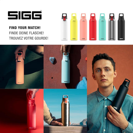 SIGG - Insulated Water Bottle - Thermo Flask Hot & Cold One Light - with Fruit Strainer - Leakproof - BPA Free - 18/8 Stainless Steel - Red - 0.55L