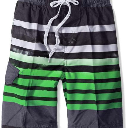 Kanu Surf Bañador para niño Reflection, Negro/Verde, Grande (7)