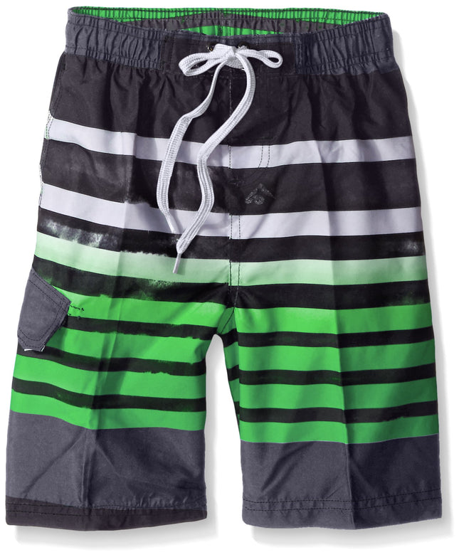 Kanu Surf Little Boys Reflection Swim Trunks, Blac