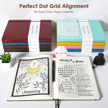 Bullet Dotted Journal, 312 Numbered Pages Dot Grid Notebook A4, 8.5" x 11"