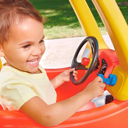 Little Tikes Cozy Coupe Car, Kids Ride-On Foot to Floor Slider, Mini Vehicle Push Car with Real Working Horn, Clicking Ignition Switch & Petrol Cap, For Ages 18 Months plus