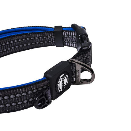 Franklin Pet Supply Co. - Nylon Dog Collar - Reflective Comfort - Fit - Neoprene - Adjustable- Small- Medium - Large - Puppy - Dog - Cat- Easy Clip