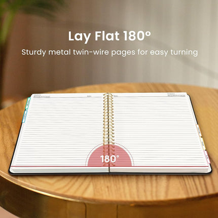 Taja Spiral Notebooks for Work 5 Subject Notebook with Removable Dividers